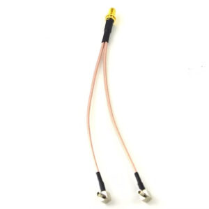SMA FEMALE TO DOUBLE TS9 MALE ANGLE W/ 20CM RG316